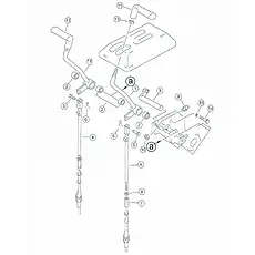 pin shaft - Блок «Steering control lever»  (номер на схеме: 5)