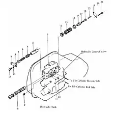 bolt - Блок «Клапан управления наклоном лезвия»  (номер на схеме: 19)