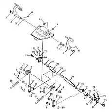 pedal, L.H - Блок «Педаль тормоза»  (номер на схеме: 1)