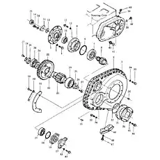 bearing, roller - Блок «Корпус бортового редуктора»  (номер на схеме: 20)