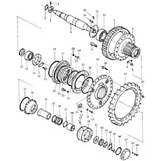 plate, lock - Блок «Механизм вала бортового редуктора и звездочек»  (номер на схеме: 45)