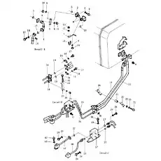 hose - Блок «Гидравлический трубопровод (для подъема отвала)»  (номер на схеме: 14)
