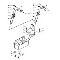 valve, drain - Блок «Масляный радиатор»  (номер на схеме: 17)
