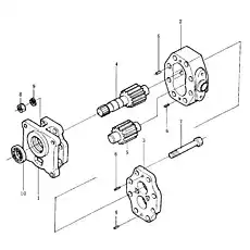 case, gear pump - Блок «Насос трансмиссии»  (номер на схеме: 2)