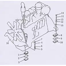 bolt - Блок «Крепление двигателя»  (номер на схеме: 4)