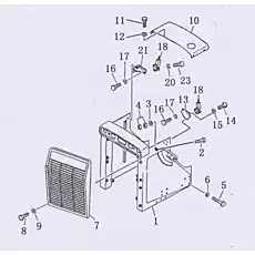 bracket - Блок «Защита радиатора»  (номер на схеме: 13)