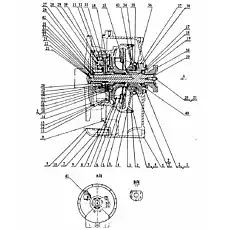 Гнездо переднего подшипника - Блок «0Т02000 Гидротрансформатор»  (номер на схеме: 16)