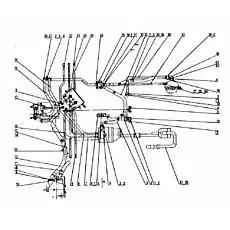 Переливная труба гидротрансформатора - Блок «Гидросистема шасси»  (номер на схеме: 36)