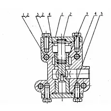 Болт М10х65-8.8 - Блок «0Т12044 Переливной клапан»  (номер на схеме: 1)