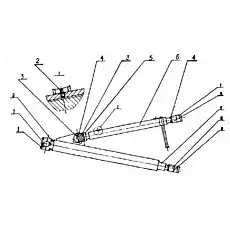 Четырехгранная гайка - Блок «0Т14065 Правый раскос»  (номер на схеме: 2)