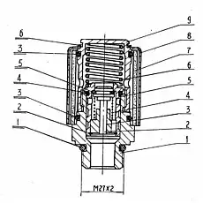 Переходная деталь - Блок «0Т13165 Вводный и выходной клапан»  (номер на схеме: 1)