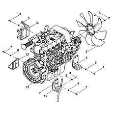 BRACKET - Блок «ENGINE MOUNTING 1»  (номер на схеме: 11)