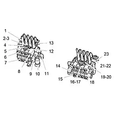 Nut M12 - Блок «MG19014000 Группа клапанов»  (номер на схеме: 16)