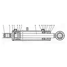Rear Ripper Cylinder Seal Pack - Блок «W42050000 Цилиндр заднего рыхлителя»  (номер на схеме: 16)