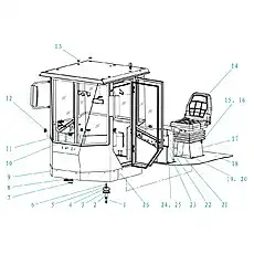 Cover - Блок «Система кабины водителя 2»  (номер на схеме: 22)