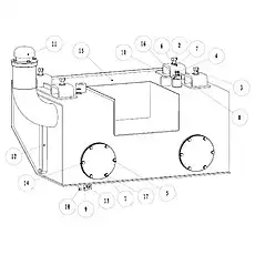 Suction port assembly - Блок «Топливный бак в сборе»  (номер на схеме: 14)