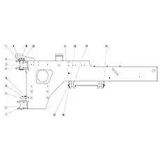 Lubricant pipe II of oscillating frame - Блок «Задняя рама в сборе»  (номер на схеме: 14)