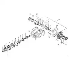 Axle shaft gear - Блок «ГЛАВНЫЙ РЕДУКТОР И ДИФФЕРЕНЦИАЛ В СБОРЕ»  (номер на схеме: 24)
