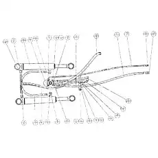 Steering cylinder - Блок «Гидравлическая система рулевого управления»  (номер на схеме: 11)