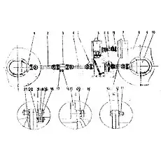 Nut M14x1.5 - Блок «Система осей трансмиссии в сборе XIZHOU»  (номер на схеме: 11)