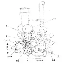 Washer 14 - Блок «Установка дизельного двигателя»  (номер на схеме: 9)
