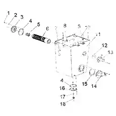 OiI fiIter respirator - Блок «Топливный бак двигателя в сборе»  (номер на схеме: 8)