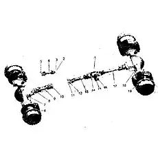 Bolt M20x50 - Блок «Ось системы трансмиссии в сборе»  (номер на схеме: 16)