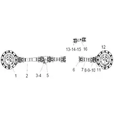 Nut M16X1.5 GB/T6171-2000 - Блок «Система трансмиссии в сборе»  (номер на схеме: 8)
