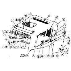 UPPER GRILL ASSEMBLY - Блок «Кожух двигателя в сборе»  (номер на схеме: 37)
