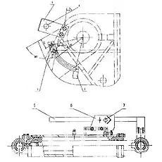 RULER I - Блок «Ограничитель подъема и автоматическое выравнивание ковша»  (номер на схеме: 1)