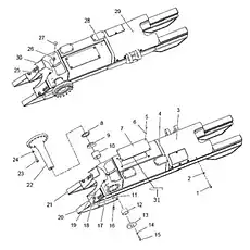 Bolt M16×50 - Блок «Track Roller Frame Assembly»  (номер на схеме: 16)