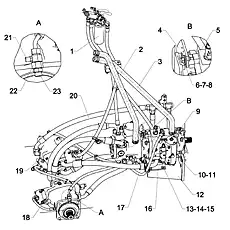 Adapter Group Left Drive Motor - Блок «Lines Group Drive Pump Motor»  (номер на схеме: 19)