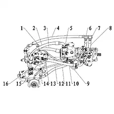 Hose Assembly - Блок «Lines Group Pump Motor»  (номер на схеме: 15)