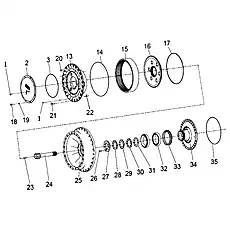 Bearing - Блок «Right Wheel-End Reduction»  (номер на схеме: 32)