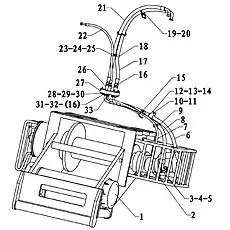 Bolt M10×25 - Блок «Winch Hydraulic Assembly»  (номер на схеме: 10)