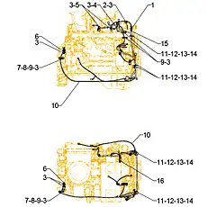 Sensor As - Блок «WIRING GP-ENGINE (5767988)»  (номер на схеме: 1)