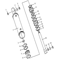 OIL CYLINDER FOR FRONT MOLDBOARD