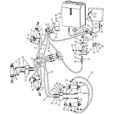 GASKET - Блок «STEERING AND TILT PIPING ASS'Y»  (номер на схеме: 2)