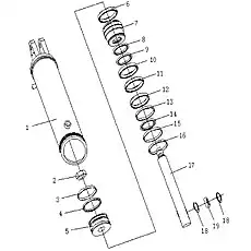 SUPPORT RING - Блок «TURNING OIL CYLINDER (R.H.)»  (номер на схеме: 3)