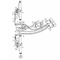 NIPPLE - Блок «Подъем лезвия и наклонный трубопровод в сборе»  (номер на схеме: 8)