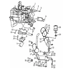 MUFFLER - Блок «Монтаж и приспособление двигателя (для CUMMINS)»  (номер на схеме: 32)