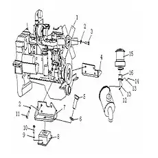 PREFILTER - Блок «Монтаж и приспособление двигателя (для SHANGCHAI)»  (номер на схеме: 15)