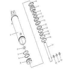 O-RING - Блок «Поворотный масляный цилиндр (правая сторона)»  (номер на схеме: 6)