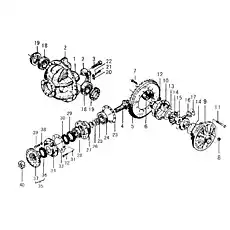 Pinion gear (rear axle) - Блок «Держатель в сборе»  (номер на схеме: 5)