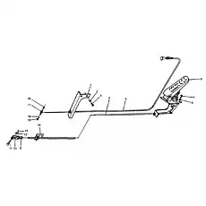 push-pullcable for accelerator pedal - Блок «Механизм акселератора»  (номер на схеме: 4)