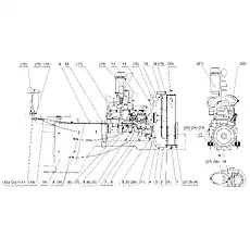 Engine inlet hose ⅠΦ64-150 - Блок «ENGINE DEVICE (FOR SHANGHAI ENGINE SC11CB220G2B1)»  (номер на схеме: 2)