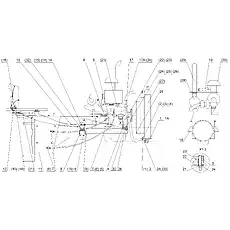 Air filter - Блок «ENGINE DEVICE (FOR WEICHAI ENGINE)»  (номер на схеме: (30))