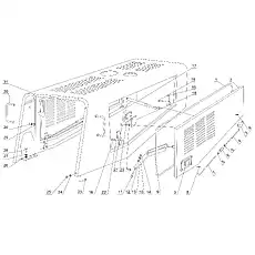 Hand rail - Блок «ENGINE HOOD ASSEMBLY»  (номер на схеме: 30)