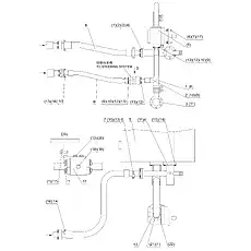 Oil return tube Ⅰ, work valve - Блок «MULTIPLE UNIT VALVE/WORK PUMP PIPING SL50W-3»  (номер на схеме: 9)