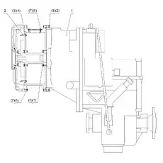 Spring washer 12 - Блок «TORQUE CONVERTER CONNECTION (FOR CUMMINS ENGINE) 6CTA8.3-C215»  (номер на схеме: (2))